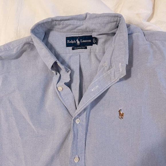 Men’s Short Sleeve Ralph Lauren Oxford Button Down - Picture 1 of 3